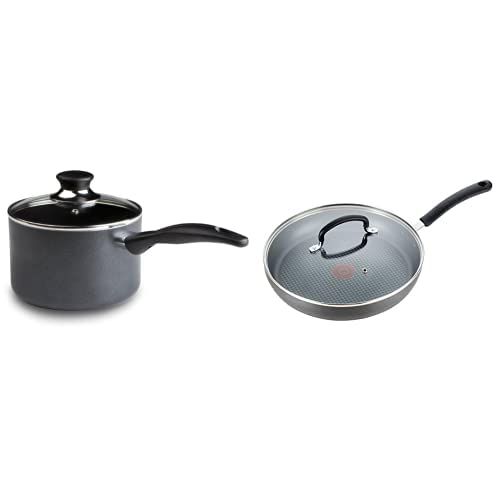  T-fal 12-Inch Cookware with lid & 3-Quart Saucepan Bundle