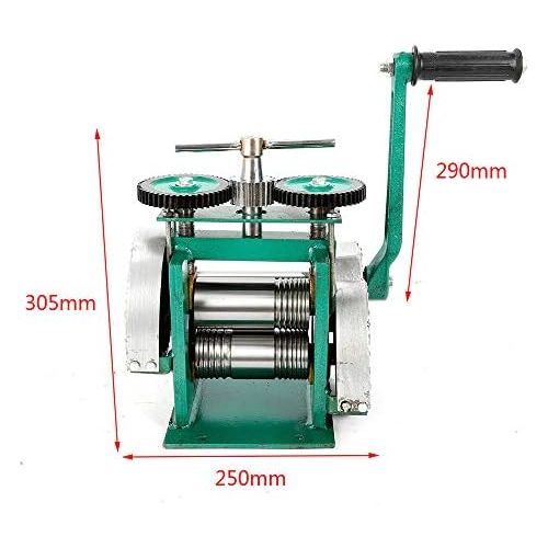  [아마존베스트]TFCFL Manual Rolling Mill Machine, Combination Rolling Mill Machine Jewelry Press Tabletting Tool Jewelry DIY Tool Make Sheet Wire Flat (85mm)