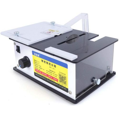  [아마존베스트]TFCFL Mini Hobby Table Saw with Miter Gauge,2.4 Inch HSS Alloy Steel Circular Saw Blade,110-240V Power Supply for DIY Handmade Wooden Model Crafts,Printed Circuit Board Cutting Ben