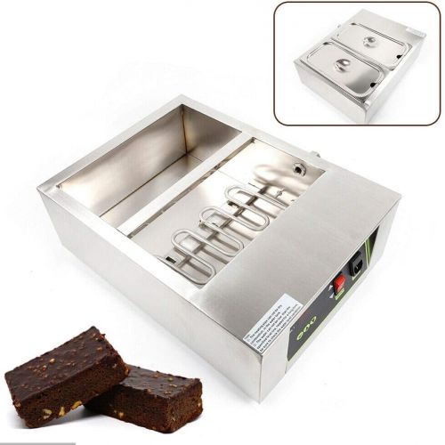  TFCFL Electric Chocolate Melting Pot Machine, Upthehill Commercial Electric Chocolate Heater Chocolate Melting Machine Double Cylinder Digital Control for Chocolate Cheese Soup (Double P
