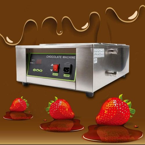  TFCFL Electric Chocolate Melting Pot Machine, Upthehill Commercial Electric Chocolate Heater Chocolate Melting Machine Double Cylinder Digital Control for Chocolate Cheese Soup (Double P