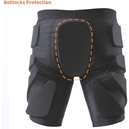  TFO Protective Padded Shorts Breathable Durable for Skateboard, Snowboard