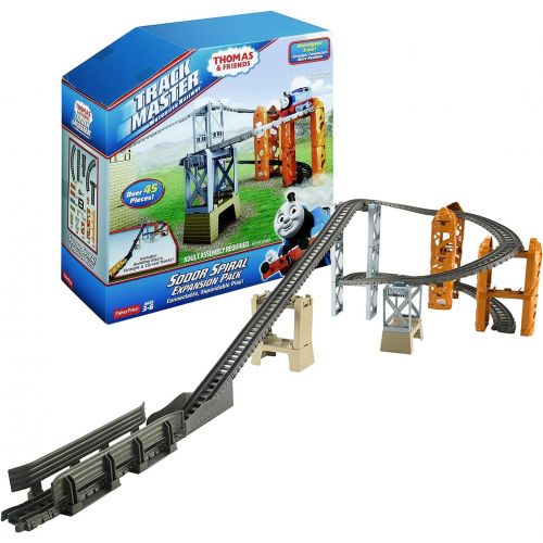  TFS Thomas and Friends Year 2014 Trackmaster Series Track Set - SODOR Spiral Expansion Pack with Building Risers, Straight and Curved Tracks