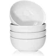 [아마존베스트]TGLBT THE GOOD LIFE BEGINS TODAY TGLBT 40 Ounce Porcelain Soup Bowls - 4 Packs, Stackable Round, White