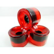 TGM Big Boy 70mm Blank Gel Color Pro Longboard Cruiser Wheels (Gel Red)