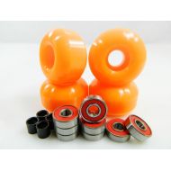 TGM Big Boy 52mm x 31mm Pro Skateboard Wheels (Orange) + ABEC 7 Bearings + Spacers