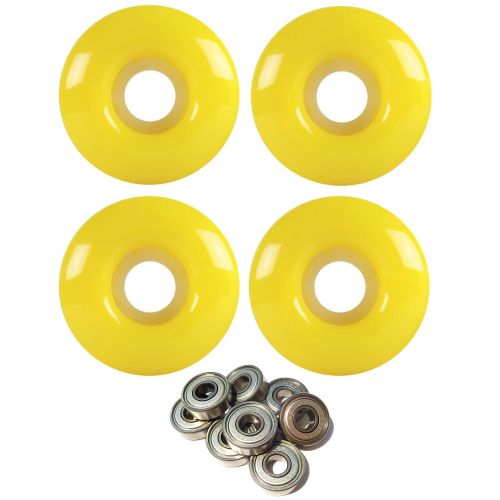  TGM Skateboards Skateboard Wheels 97A 51mm Neon Yellow with ABEC 7 Bearings