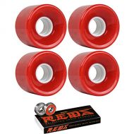 TGM Skateboards Skateboard Cruiser Wheels 59mm x 43mm 78A 186C Red Bones Reds Bearings