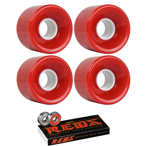  TGM Skateboards Skateboard Cruiser Wheels 59mm x 43mm 78A 186C Red Bones Reds Bearings