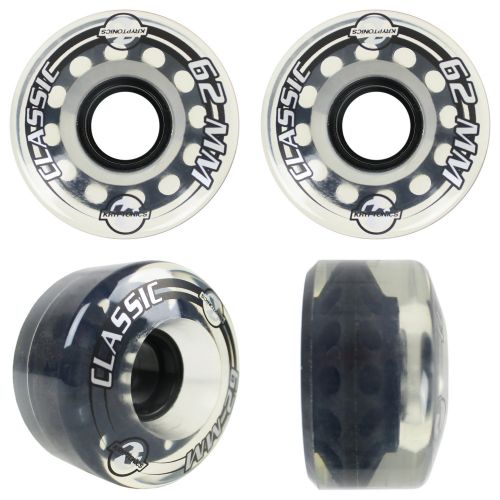  TGM Skateboards KRYPTONICS Classic Truck Wheel Pack 62mm Clear Core 7.0 Black