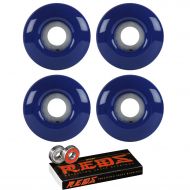 TGM Skateboards Skateboard Wheels 97A 52mm Navy Blue with Bones Reds Bearings