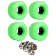 TGM Skateboards Skateboard Cruiser Wheels 54mm x 32mm 83A 802C Green ABEC 7 Bearings