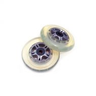 TGM Skateboards 2 Clear Replacement Wheels ABEC7 Bearings Scooter 100mm