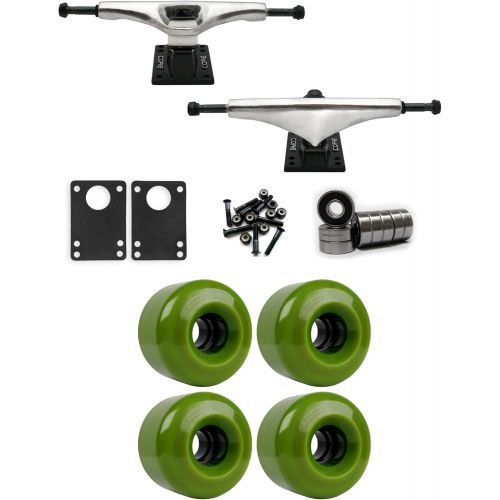  TGM Skateboards Core 7.0 Longboard Trucks Wheels Package 70mm x 46mm 83A 7496C Green