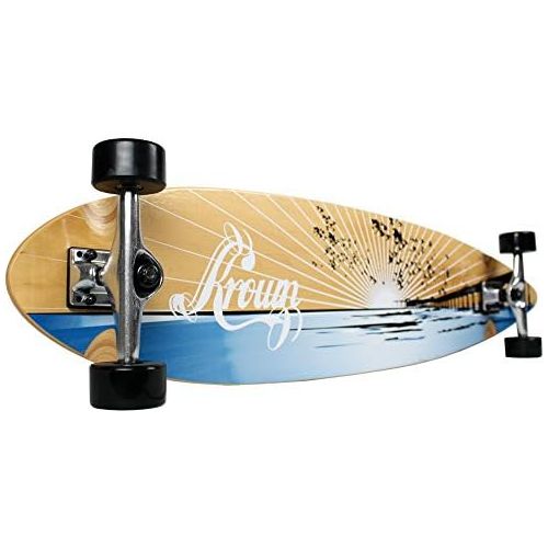  TGM Skateboards Krown Longboard 9 x 43 Pintail Maple - Choose Your Graphic