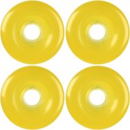 TGM Skateboards Longboard Cruiser Wheels Set 71mm x 44mm 80A Trans Yellow