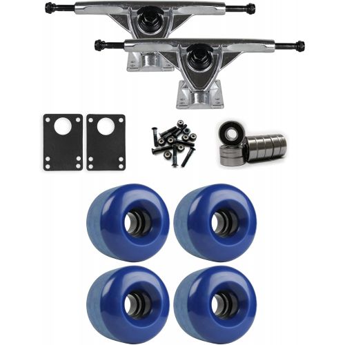  TGM Skateboards RKP Raw Longboard Trucks Wheels Package 70mm x 46mm 83A 293C Blue