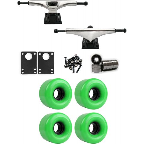  TGM Skateboards Core 6.0 Longboard Trucks Wheels Package 62mm x 40mm 83A 362C Green