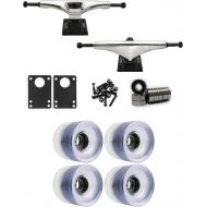 TGM Skateboards Core 7.0 Longboard Trucks Wheels Package 62mm x 51.5mm 83A Clear