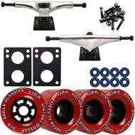 TGM Skateboards Core 6.0 Raw Longboard Trucks Wheels Package Bigfoot 83mm Cored Classics Red