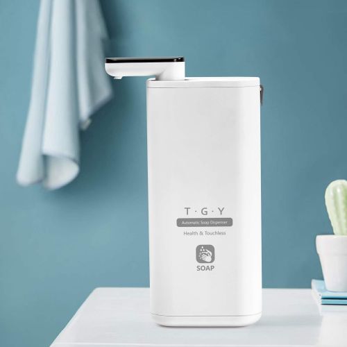  T·G·Y T.G.Y Automatic Rechargeable Soap Dispenser Touch-Free Soap Dispenser 16OZ/500ml Automatic Dispenser - Ideal for Offices, Gyms, Cafes, Home.