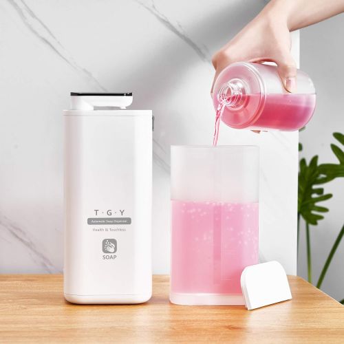  T·G·Y T.G.Y Automatic Rechargeable Soap Dispenser Touch-Free Soap Dispenser 16OZ/500ml Automatic Dispenser - Ideal for Offices, Gyms, Cafes, Home.