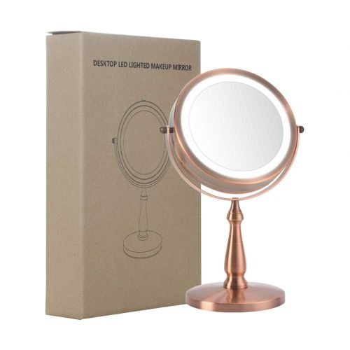  THE D&B CRAFTS LLC Vanity Mirror with LED lights,Natural Lighted Cosmetic Mirror with 7X Magnification,360...