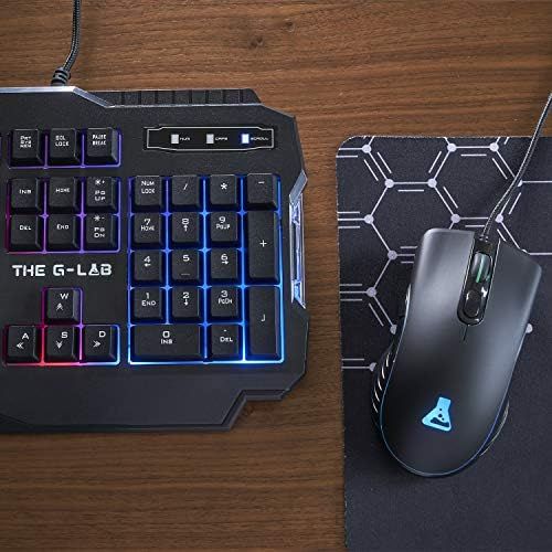  [아마존베스트]THE G-LAB Combo Argon and Games Pack 4 in 1 - Italian Backlit Gamer Keyboard Gaming Mouse 3200 DPI Gaming Headphones Non-Slip Mouse Pad - PC Mac PS4 Xbox