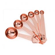 THE HUA Stainless Steel Measuring Spoons, Rose Gold Gorgeous Set Must-Have, for Your Kitchen Cooking Baking Utensils(6 Pcs)