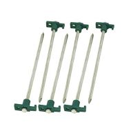 THE UM24 Set of 6 Heavy Duty Tent Pegs - 10 Metal Forged Steel Tent Tarp Stake