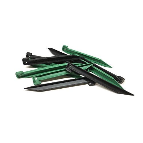  THE UM24 Set of 12 Piece Medium Heavy Duty Plastic Tent Pegs - Garden or Camping Nails Stakes 9” Length