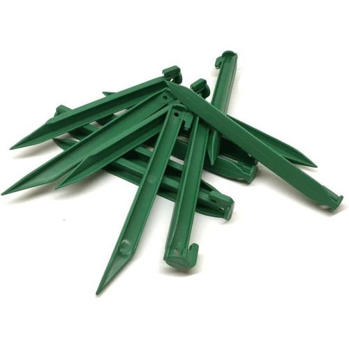  THE UM24 Set of 12 Piece Medium Heavy Duty Plastic Tent Pegs - Garden or Camping Nails Stakes 9” Length