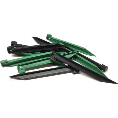  THE UM24 Set of 12 Piece Medium Heavy Duty Plastic Tent Pegs - Garden or Camping Nails Stakes 9” Length