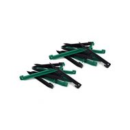 THE UM24 24 Piece Medium Heavy Duty Plastic Tent Nails Stakes Pegs Green/Black/Yellow