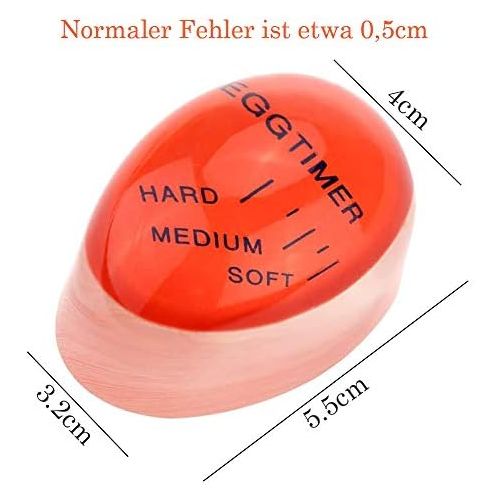  [아마존베스트]THETAG JOJYO Egg timer, cooking egg timer, choose the ripness of the eggs according to temperature and time changes, boiled eggs for breakfast (red).