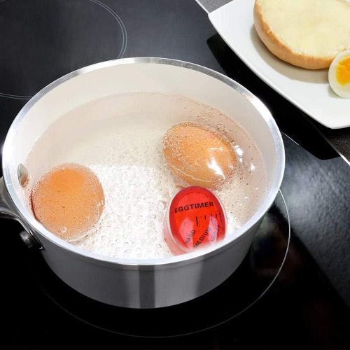  [아마존베스트]THETAG JOJYO Egg timer, cooking egg timer, choose the ripness of the eggs according to temperature and time changes, boiled eggs for breakfast (red).