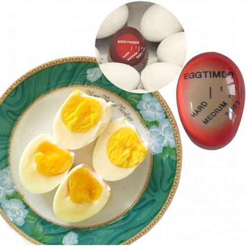  [아마존베스트]THETAG JOJYO Egg timer, cooking egg timer, choose the ripness of the eggs according to temperature and time changes, boiled eggs for breakfast (red).