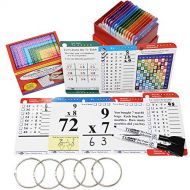 Think2Master Premium 215 Laminated Multiplication Flash Cards. (All 0-12 X facts)| Learn More Than Multiplication.| BONUS: 2 Dry Erase Markers & 5 Rings. | Designed By A Teacher to