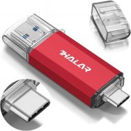 THKAILAR USB C Flash Drive 128GB-Thunderbolt Flash Drive with Type C 3.1 and Type A 3.0 Port Compatiable with Android Phone PC Mac Pro-Transfer Data(Red)