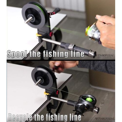  [아마존베스트]thkfish Fishing Line Coil Winder System Machine for Baitcasting Spinning Reel Fishing Line Winder Machine