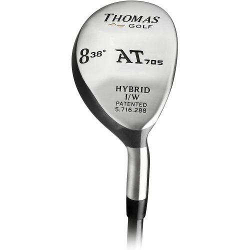  THOMAS GOLF High-Performance Hybrid Golf Club - with Shot Accuracy Technology (Custom Made: Select Any Length/Shaft/Flex/Grip/Hand/Loft) Buy One or More! Driver-1-2-3-4-5-6-7-8-9-PW-GW-SW-LW +