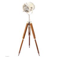 THORINSTRUMENTS (with device) THORINSTRUMENTS Hollywood Antique Marine Nautical Spotlight Floor Lamp Wooden Tripod