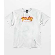 THRASHER Thrasher Boys Flame White T-Shirt