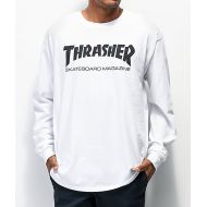 THRASHER Thrasher Skate Mag Long Sleeve White T-Shirt