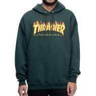 THRASHER Thrasher Flame Logo Forest Green Hoodie