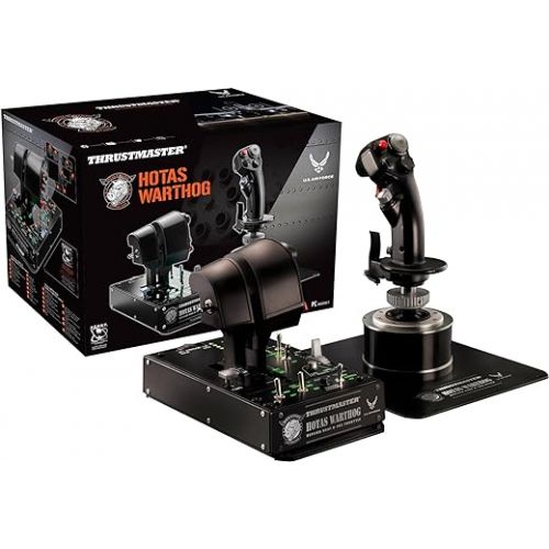  Thrustmaster HOTAS Warthog Flight Stick, Throttle and Control Panel for Flight Simulation, Official Replica of the U.S Air Force A-10C Aircraft (Compatible with PC)