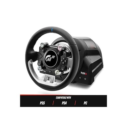 Thrustmaster T-GT II - Racing Wheel with 3 Magnetic Pedal Set, (Compatible with PS5, PS4, PC)