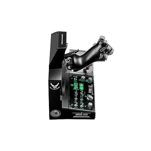  Thrustmaster Viper TQS Mission Pack: Metal Throttle Quadrant System, Throttle and Control Panel Included, 64 Action Buttons, 6 Axes, Licensed by the U.S. Air Force (Compatible with PC)