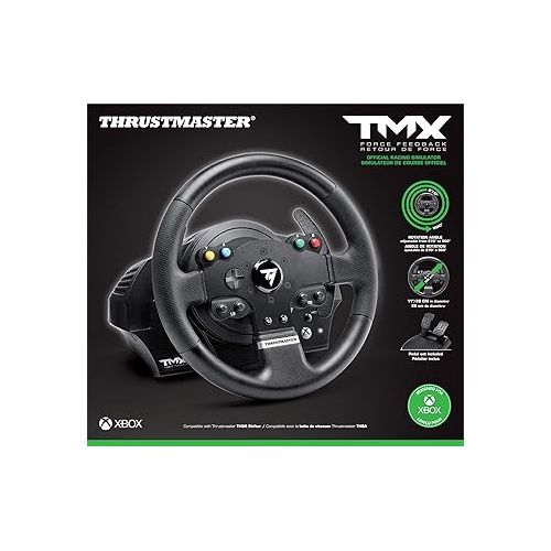  Thrustmaster TMX Racing Wheel with force feedback and racing pedals (Compatible with XBOX Series X/S, One, PC)