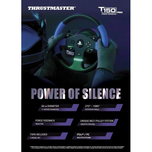  Thrustmaster T150 Pro Racing Wheel (PS4/PS3 and PC) works with PS5 games